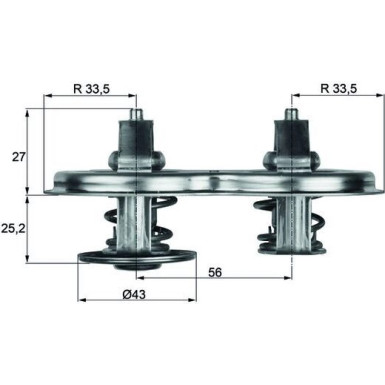 Mahle Thermostat, Kühlmittel BEHR TX 33D