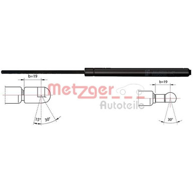 Metzger Gasfeder, Koffer-/Laderaum 2110356