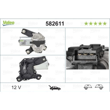 Valeo Wischermotor 582611