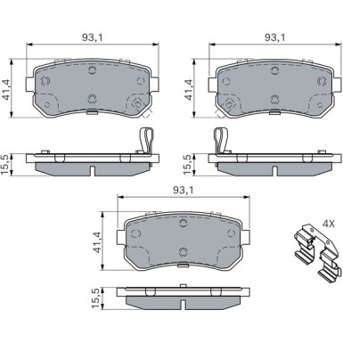 BOSCH Bremsbelagsatz, Scheibenbremse 0 986 494 887 BOSCH Bremsbelagsatz, Scheibenbremse 0 986 494 887
