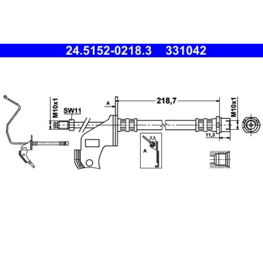 Bremsschlauch 24.5152-0218.3