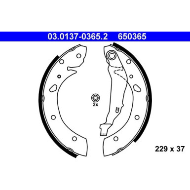 Bremsbackensatz 03.0137-0365.2