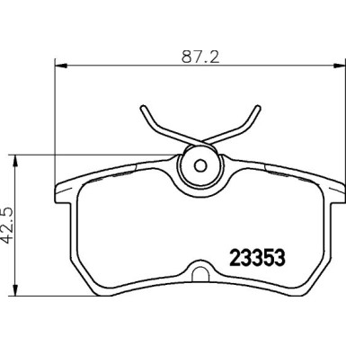 Bremsbelagsatz, Scheibenbremse 8DB 355 018-411 Bremsbelagsatz, Scheibenbremse 8DB 355 018-411