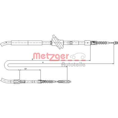 Metzger Seilzug, Feststellbremse 10.7583 Metzger Seilzug, Feststellbremse 10.7583