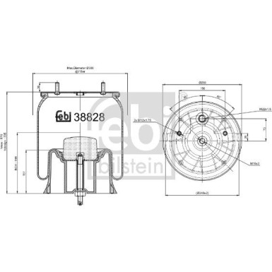 FEBI BILSTEIN 38828 Federbalg, Luftfederung