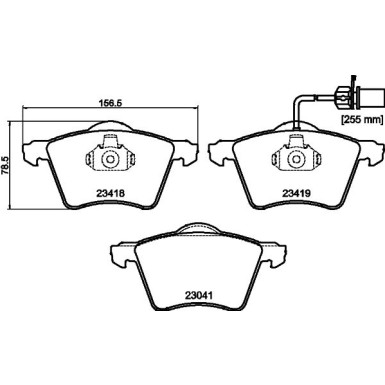 Hella Bremsbelagsatz, Scheibenbremse 8DB 355 010-631