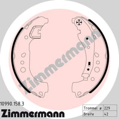 Bremsbackensatz 10990.158.3 Bremsbackensatz 10990.158.3