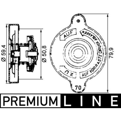 Mahle Verschlussdeckel, Kühler BEHR Premium Line CRB 15 000P Mahle Verschlussdeckel, Kühler BEHR Premium Line CRB 15 000P