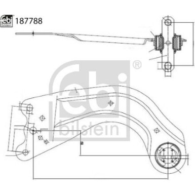 FEBI BILSTEIN 187788 Querlenker, Lenker, Radaufhängung FEBI BILSTEIN 187788 Querlenker, Lenker, Radaufhängung