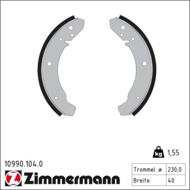 Bremsbackensatz 10990.104.0 Bremsbackensatz 10990.104.0