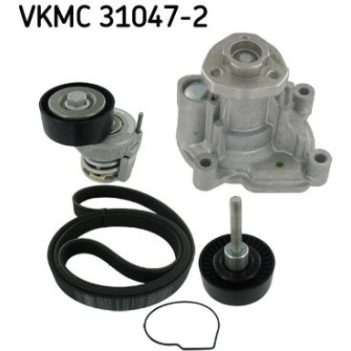 SKF Wasserpumpe + Keilrippenriemensatz VKMC 31047-2 SKF Wasserpumpe + Keilrippenriemensatz VKMC 31047-2
