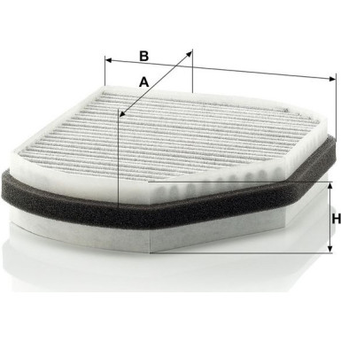 MANN-FILTER CUK 2897 Innenraumfilter, Aktivkohlefilter MANN-FILTER CUK 2897 Innenraumfilter, Aktivkohlefilter
