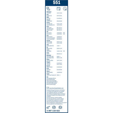 BOSCH 346 Scheibenwischer Twin 3 397 118 422 BOSCH 346 Scheibenwischer Twin 3 397 118 422