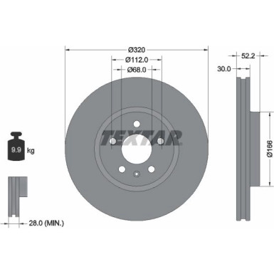 Textar Bremsscheibe PRO+ 92160005