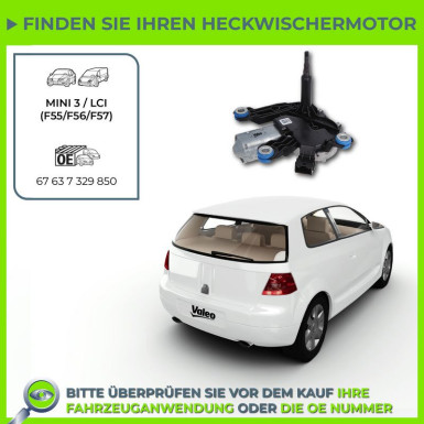 Valeo Wischermotor 582707