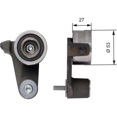 Gates Spannrolle, Zahnriemen PowerGrip™ T41165