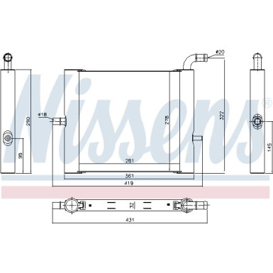 Nissens Niedertemperaturkühler, Ladeluftkühler 64338