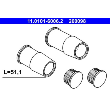 ATE Führungshülsensatz, Bremssattel 11.0101-6006.2 ATE Führungshülsensatz, Bremssattel 11.0101-6006.2