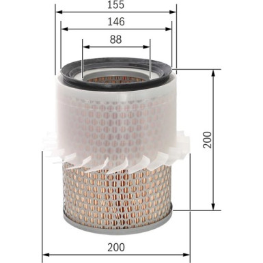 BOSCH 1 987 429 186 Luftfilter BOSCH 1 987 429 186 Luftfilter