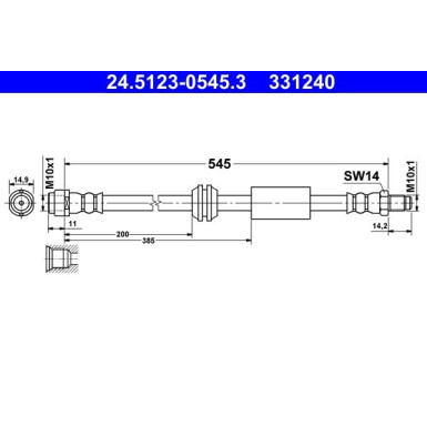 ATE Bremsschlauch 24.5123-0545.3