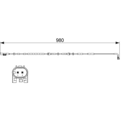 BOSCH Warnkontakt, Bremsbelagverschleiß 1 987 473 502 BOSCH Warnkontakt, Bremsbelagverschleiß 1 987 473 502