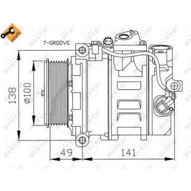 NRF Kompressor, Klimaanlage EASY FIT 32216