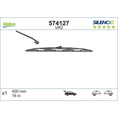 Valeo Wischblatt Scheibenwischer SILENCIO REAR 574127