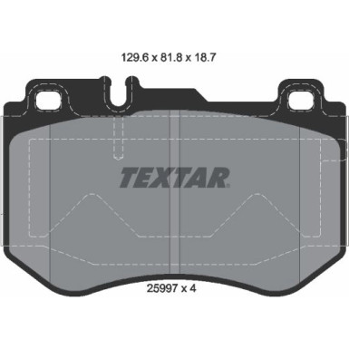 Textar Bremsbelagsatz, Scheibenbremse 2599701 Textar Bremsbelagsatz, Scheibenbremse 2599701