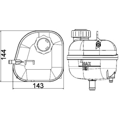 Mahle Ausgleichsbehälter, Kühlmittel BEHR CRT 85 001S