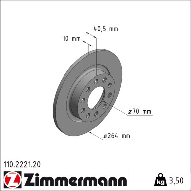 Bremsscheibe 110.2221.20 Bremsscheibe 110.2221.20