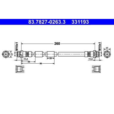 Bremsschlauch 83.7827-0263.3