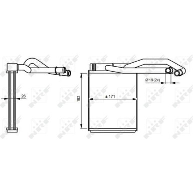 NRF Wärmetauscher, Innenraumheizung 54290