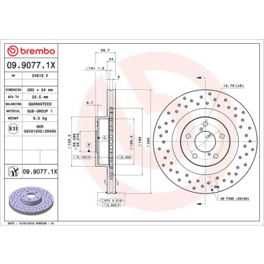 Bremsscheibe 09.9077.1X Bremsscheibe 09.9077.1X