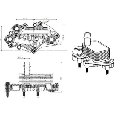 Ölkühler, Motoröl 31842 Ölkühler, Motoröl 31842