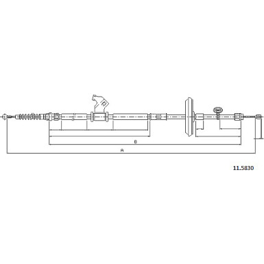 Metzger Seilzug, Feststellbremse 11.5830 Metzger Seilzug, Feststellbremse 11.5830
