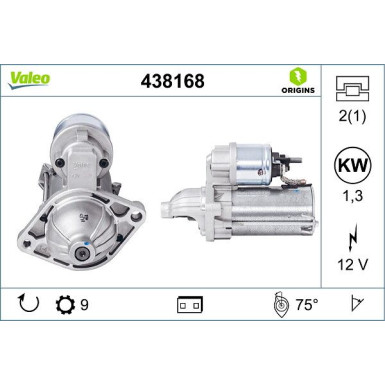 Starter Valeo Origins New OE TECHNOLOGIE 438168