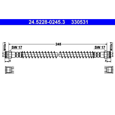 ATE Bremsschlauch 24.5228-0245.3 ATE Bremsschlauch 24.5228-0245.3