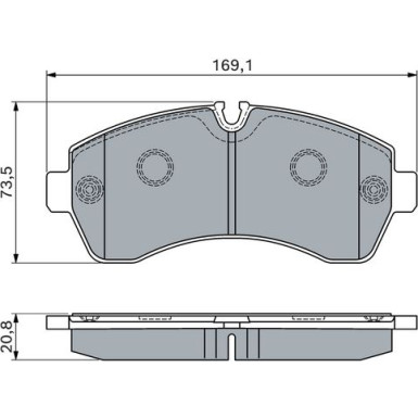 BOSCH Bremsbelagsatz, Scheibenbremse 0 986 494 194