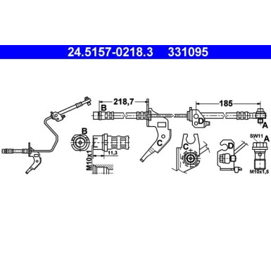 ATE Bremsschlauch 24.5157-0218.3