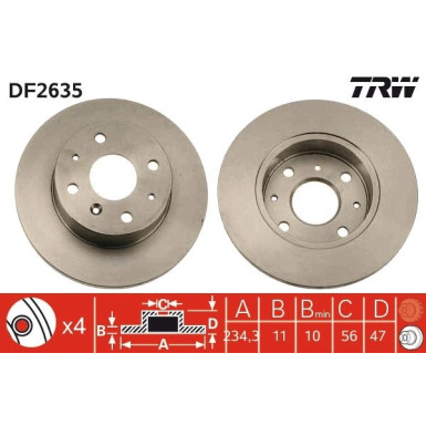 Bremsscheibe DF2635 Bremsscheibe DF2635