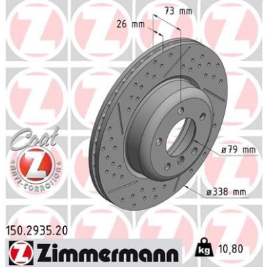 Zimmermann Bremsscheibe Coat Z 150.2935.20