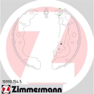 Zimmermann Bremsbackensatz 10990.154.5 Zimmermann Bremsbackensatz 10990.154.5