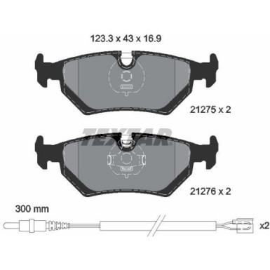 Textar Bremsbelagsatz, Scheibenbremse Q+ 2127501
