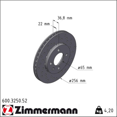 Bremsscheibe 600.3250.52 Bremsscheibe 600.3250.52