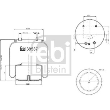 FEBI BILSTEIN 38537 Federbalg, Luftfederung
