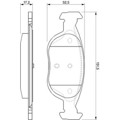 BOSCH Bremsbelagsatz, Scheibenbremse 0 986 424 544 BOSCH Bremsbelagsatz, Scheibenbremse 0 986 424 544