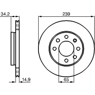 BOSCH Bremsscheibe 0 986 479 B42 BOSCH Bremsscheibe 0 986 479 B42