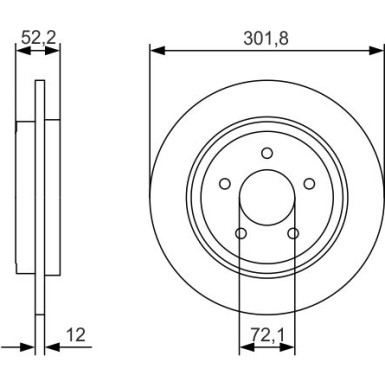 BOSCH Bremsscheibe 0 986 479 A53 BOSCH Bremsscheibe 0 986 479 A53