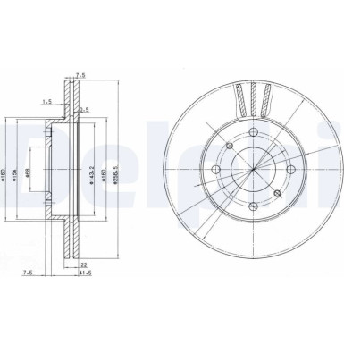 Delphi Bremsscheibe BG2567 Delphi Bremsscheibe BG2567