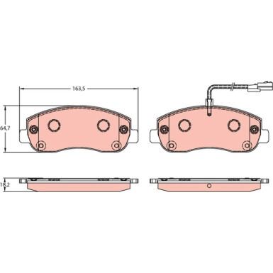 TRW Bremsbelagsatz, Scheibenbremse COTEC GDB1910